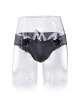 Cueca Homem Couro Sintético Laços Preto,339022