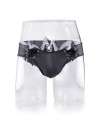 Ropa Interior de los hombres de Cuero Sintético Lazos Negro,339022