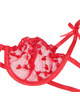 subblime - 954321 heart print bra + thong + garter belt red s/m