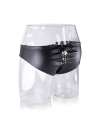 Ropa Interior de los hombres de Cuero Sintético Lazos Negro,339022