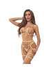 subblime - 954345 sujetador + tanga + ligueros diseÑo floral amarillo s/m