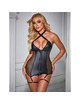 subblime - 954444 vestido sexy de malha couro preto s/m