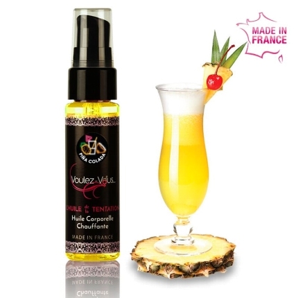 voulez-vous - warming body oil- piÑa colada 35 ml