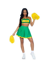 leg avenue - costume cheerleader green m/l