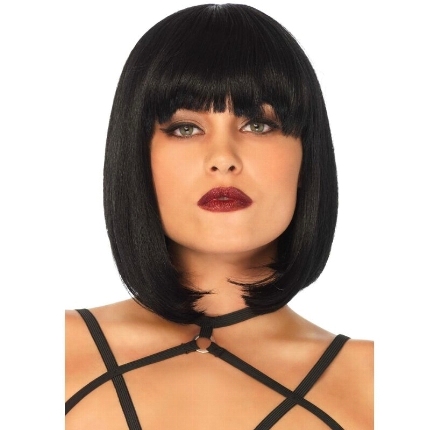 leg avenue - short natural bob wig black