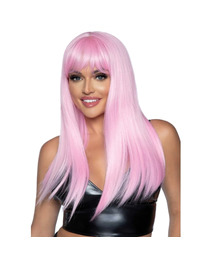 leg avenue - long straight bang wig pink