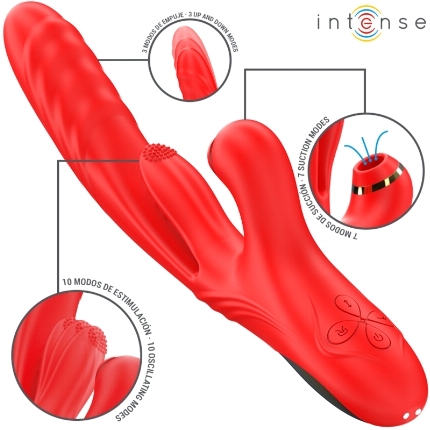 intense - karol multifunction vibrator thrust stimulation suction red