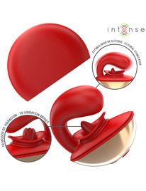 intense - vibrador e estimulador mariah em formato u 10 vibraÇÕes vermelho