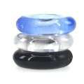3 x Cockring Stay Hard Azul Preto e Transparente