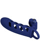 pretty love - altaf vibrator ring with silicone sheath blue