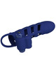 pretty love - altaf vibrator ring with silicone sheath blue