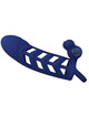pretty love - altaf vibrator ring with silicone sheath blue