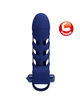 pretty love - altaf vibrator ring with silicone sheath blue