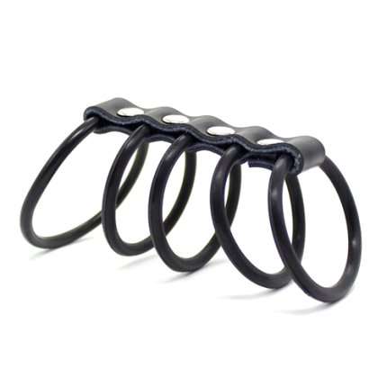 Cockring 5 Rings Gates of Hell Rubber 130051