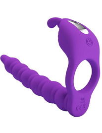 pretty love - blackney anillo pene con plug vibrador lila
