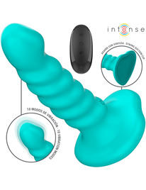 intense - buffy vibrador tamanho s design espiral 10 vibraÇÕes controle remoto azul