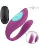 intense - annie u-shaped vibrator and stimulator purple remote control