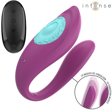 intense - annie vibrador em forma de u e estimulador roxo controle remoto