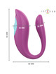 intense - annie u-shaped vibrator and stimulator purple remote control