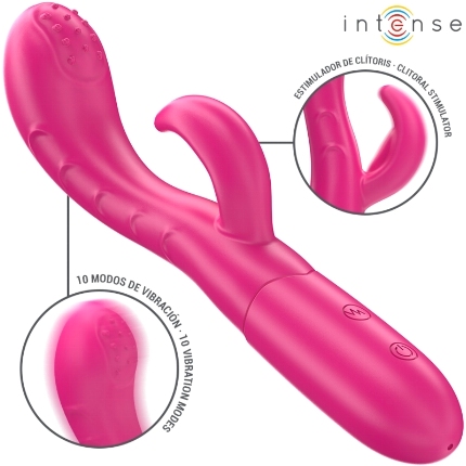 intense - amara vibrator with stimulating tongue 10 vibrations pink