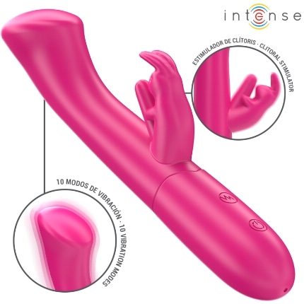 intense - julieta rabbit vibrator 18.6 cm 10 vibrations pink