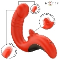 intense - vibrador e estimulador paulina em forma de u vermelho