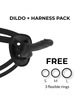 cock miller - harness + silicone density cocksil articulable black 13 cm