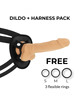 cock miller - harness + silicone density articulable cocksil 19.5 cm