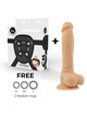 cock miller - harness + silicone density articulable cocksil 19.5 cm