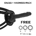 cock miller - arnes + silicona density articulable cocksil negro 19,5 cm