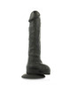 cock miller - harness + silicone density articulable cocksil black 19.5 cm