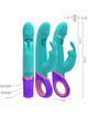 intense - mÓnica vibrador rabbit con estimulador rotatorio del punto g azul