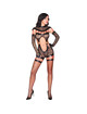 Livco corsetti fashion - sakura cf 90357 jumpsuit + long gloves + garter belt black s/m