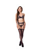 Livco corsetti fashion - keila lc 20245 sujetador + liguero + panty negro l/xl
