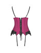 livco corsetti fashion - agrafena cf 90436 corset + thong burgundy s/m