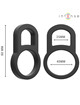 intense - bobby double silicone penis ring black