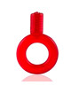 Cockring Screaming O com vibração Vermelho