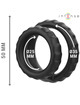 intense - dewey double silicone penis ring black model 2