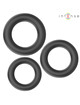 intense - hugh 3 basic silicone penis rings black