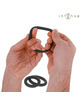 intense - hugh 3 basic silicone penis rings black