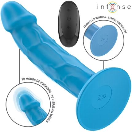 intense - phoebe vibrador realÍstico 10 vibraciones azul control remoto
