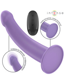 intense - eddie vibrador 17,5 cm 10 vibraciones morado control remoto