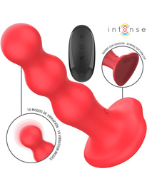 intense - cody vibrator with suction cup red remote control
