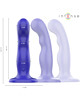 Intense - shorty vibrator with suction cup blue remote control