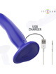 Intense - shorty vibrator with suction cup blue remote control