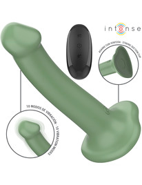 intense - becca vibrador com ventosa 10 vibraÇÕes verde controle remoto