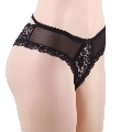 queen lingerie - calcinha de renda floral s/m