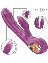 intense - halle multifunction vibrator with dolphin stimulating tongue purple