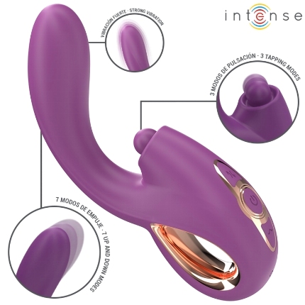 intense - lali multifuncional vibrador g-spot tapping thrust vibration roxo