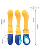 intense - shaggy vibrador punto-g amarillo